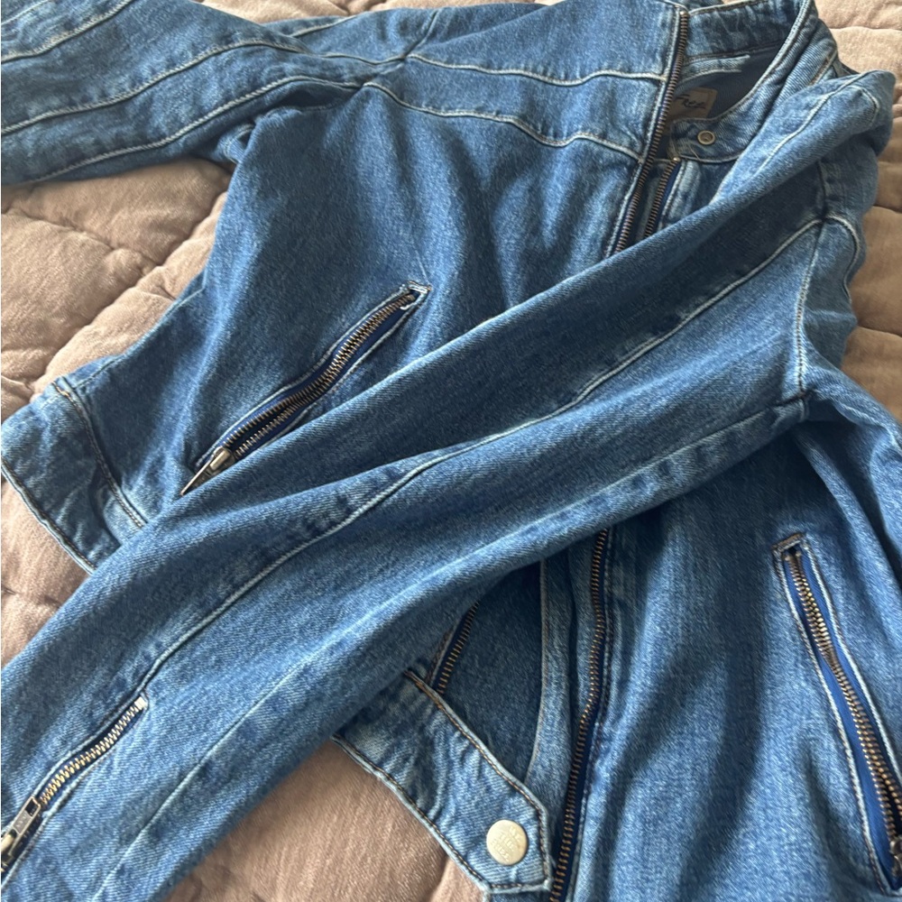 Free People Moto Jean Jacket